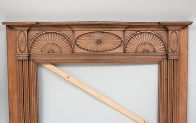 Federal Fan Carved Pine Mantel, New York