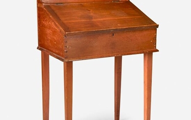 Federal pine standing slant-front desk, early 19th