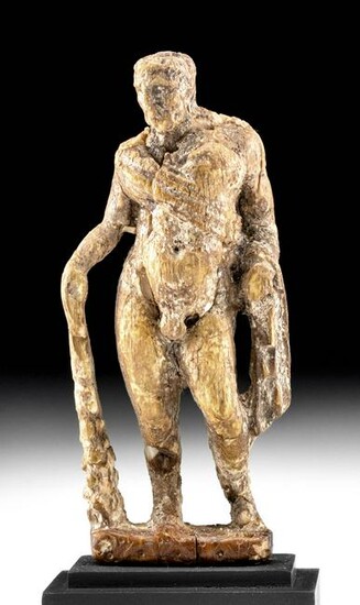 Fine Roman Bone Standing Figure Hercules