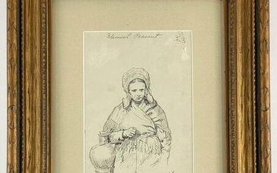 "Flemish Peasant" Sketch by Charles Svendsen
