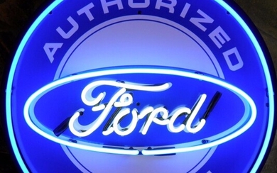 Ford Service Neon Sign with Backplate