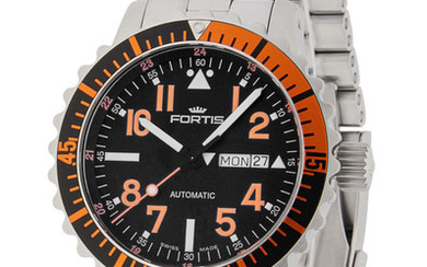 Fortis - Aquatis Marinemaster Day/Date Orange - 670.19.49 M - Men - 2011-present