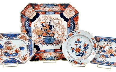 Four Chinese Export Porcelain Dishes in the Imari Palette