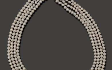Four strand cultured pearl necklace