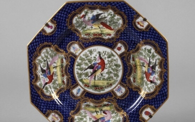 France Assiette décorée d'oiseauxd'après un modèle anglais du 18e siècle, réalisation Edmé Samson Paris fin...