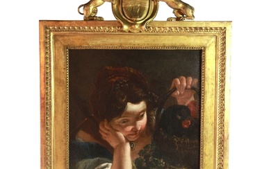 Francesco Fontebasso (Venice)(1707-1769), "A Young Girl Hold...