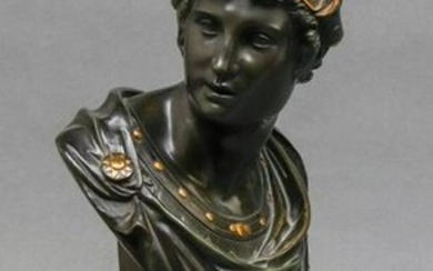 French Neoclassical Style Bronze Bust of Mercury