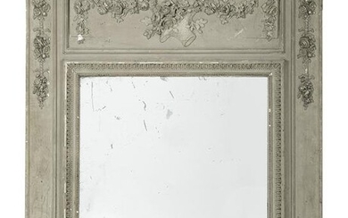French Painted Trumeau Mirror