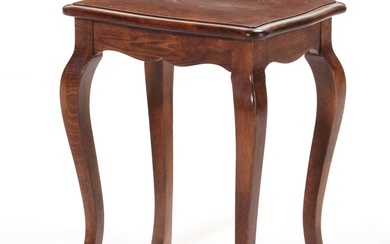 French Provincial Style Oak Side Table, Late 20th Century