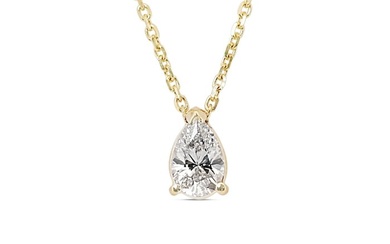 GIA Certificate 0.70 ct total natural diamonds 18kt Yellow Gold - Necklace - 0.70 ct Diamond