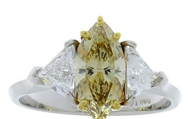 GIA Certified 1.08 Carat Fancy Brownish Yellow Diamond