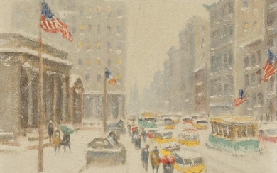 GUY CARLETON WIGGINS, (American, 1883-1962), Winter at