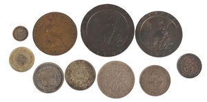 George III and later British silver and copper coinage inclu...