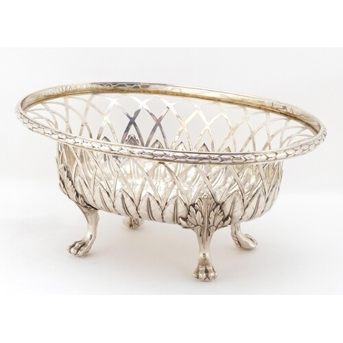 George III pierced silver basket by William Pitts and Joseph...
