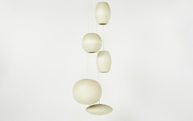 George Nelson, Five-Shade 'Bubble' Chandelier
