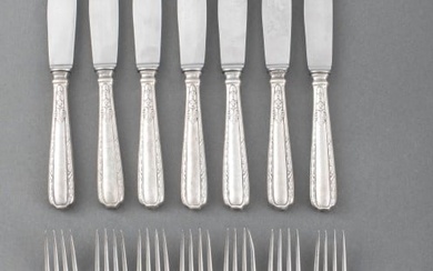 German Gilt and Silver Plated Fish Service, 2