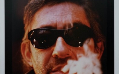 Gilles OUAKI, né en 1944 Serge Gainsbourg années 80. Tirage argentique unique en couleurs sur...