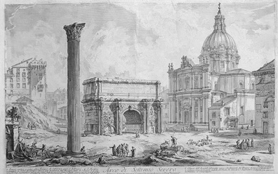 Giovanni Battista Piranesi (1720 - 1778), "Arco di Settimio Severo"