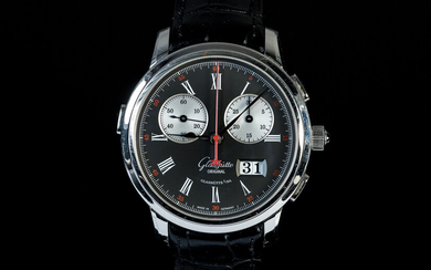 Glashütte Original. Wristwatch model 'Senator Rattrapante XL Chronograph Split Seconds' in platinum - limited edition 001/100
