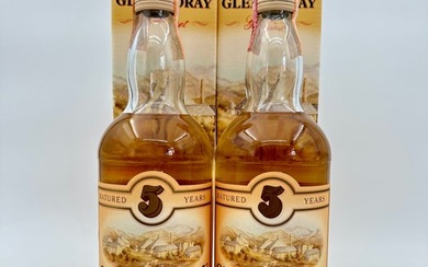 Glen Moray 5 years old - Original bottling - b. 1980s - 75cl - 2 bottles