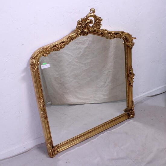 Gold French Style Over Mantle Mirror