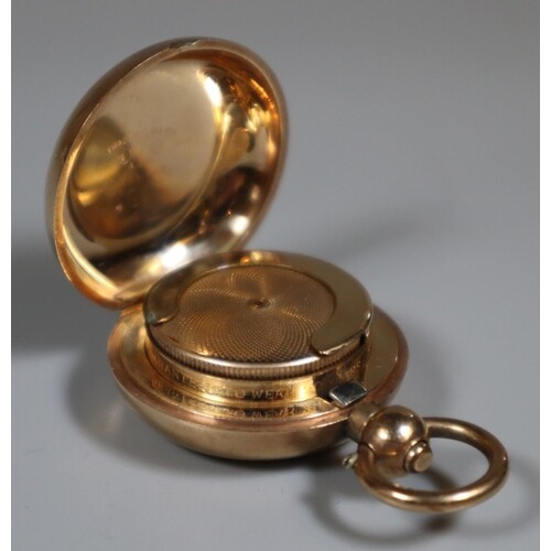 Gold plated Dennison sovereign case with suspension loop, in...