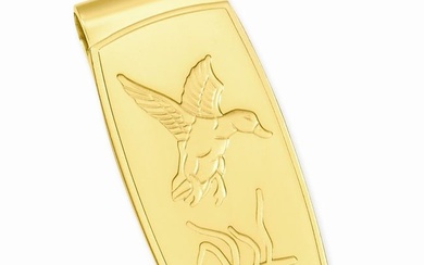 Gold-plated Flying Duck Hinged Money Clip