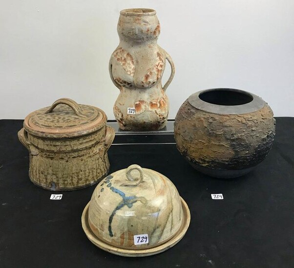 Group of Artisan-Made Vintage Ceramic Pottery - MCM