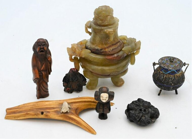 Group of Assorted Asian Items, to include Netsuke of