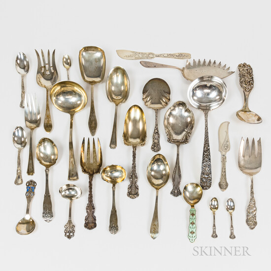 Group of Sterling Silver Flatware and Serving Pieces