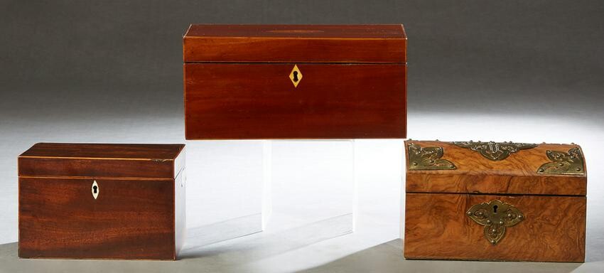 Group of Three English Boxes, 19th c., consisting of a