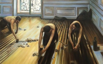 Gustave Caillebotte "The Floor Scrapers, 1875" Oil Painting, After