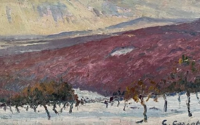 Gustave Cariot (1872-1950) - Neige d'hiver, étude à Georgenborn, Allemagne