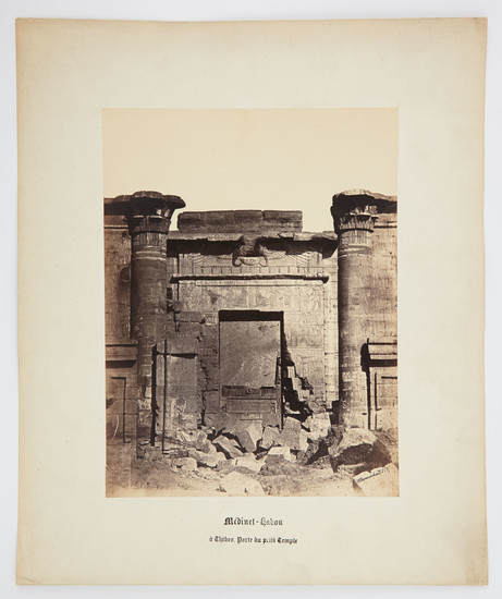 HAMMERSCHMIDT, WILHELM (fl. 1860) Group of photographs of Egyptian antiquities (Thebes, Gyzeh) on publisher's mounts.