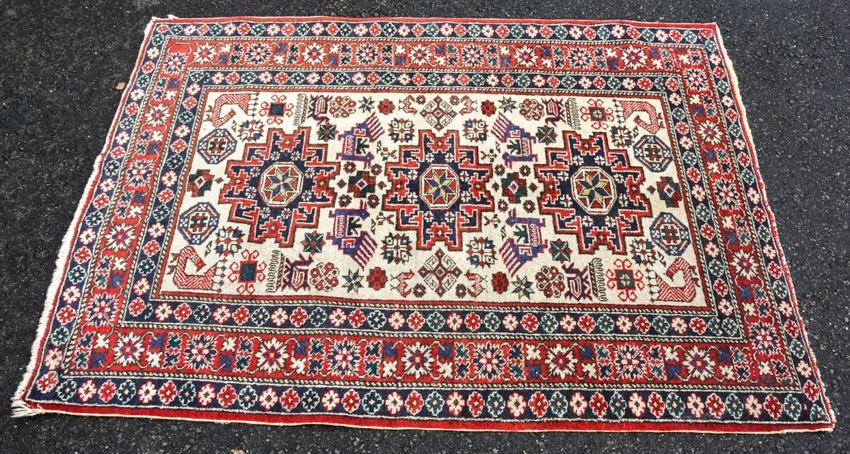 Hand Knotted Oriental Tribal Motif Carpet