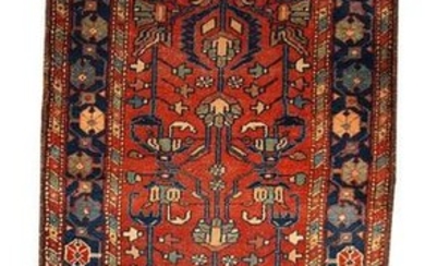 Handmade antique Persian Lilihan runner 3.3' x 10.2' (