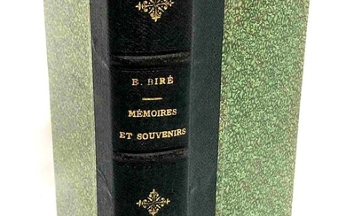 Hardcover Copy Of Mémoires Et Souvenirs Par Edmond Biré Copyright 1898