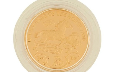 Hong Kong â€“ A year of the Horse, 1990 proof gold