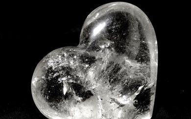 Hyaline quartz Heart - 9×7.7×3.8 cm - 306 g