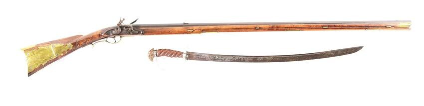 IMPORTANT KENTUCKY RIFLE AND EAGLE-HEAD SABER, BOTH BY