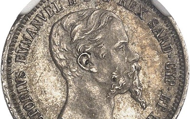 ITALIE - ITALY Savoie-Sardaigne, Victor-Emmanuel II (1849-1861). 50 centimes 1860,...