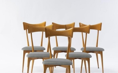Ico Parisi; Luisa Parisi, Set of six chairs, 1950