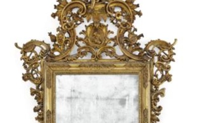 An Imposing Italian Baroque Wall Mirror