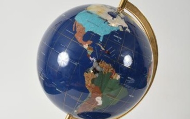Inlaid Stone Desk Globe