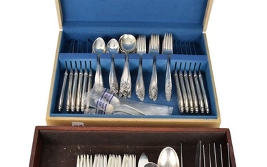 International Sterling Flatware Set, "Prelude", incl; 12 Dinner Knives (9 1/4"L), 12 Dinner Forks (7