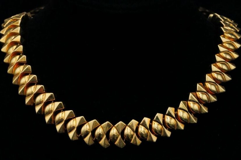 Italian Designer 18K Yellow Gold 18.5" Necklace