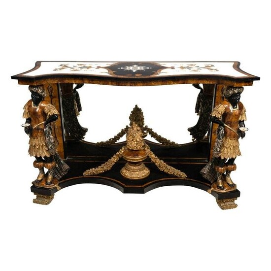 Italian Neoclassical Style Console Table.