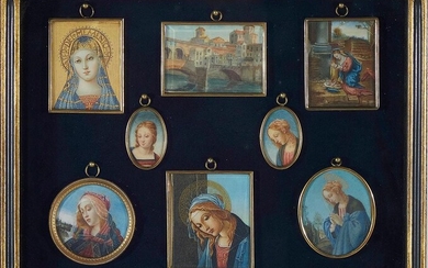 Italian Renaissance Miniature Paintings, 19th Century