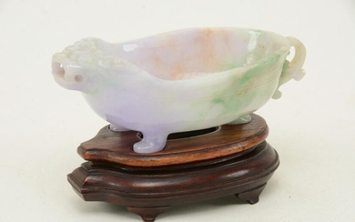 Jade Wine Cup. China. 20th century. Spouted form.