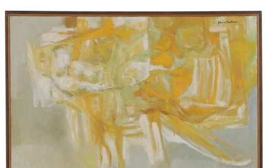 John Nartker Abstract Acrylic Painting "Yellow," Late 20th Century